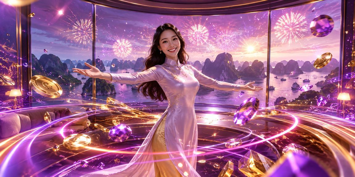Khung cảnh cá cược casino ven Vịnh Hạ Long cùng áo dài truyền thống